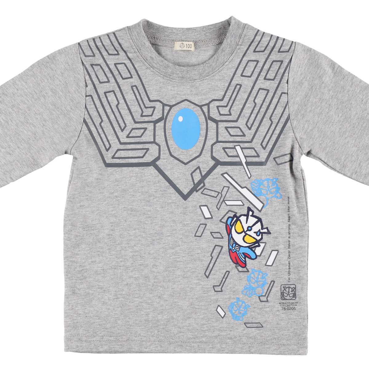 M78ウルトラマン 長袖 なりきりTシャツ ウルトラマンゼロ 杢グレー 48440 《ウルトラマンSHOP限定》